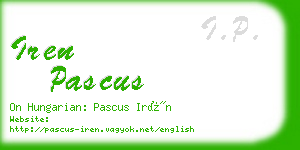 iren pascus business card